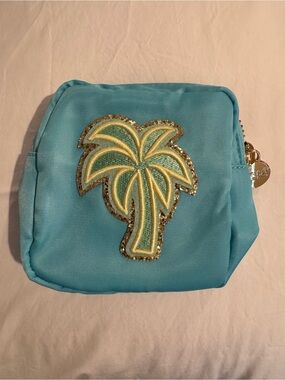Stoney Clover Lane Blue Palm Patch Mini Pouch